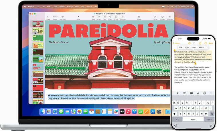 Écosystème Apple MacBook et iPhone professionnel