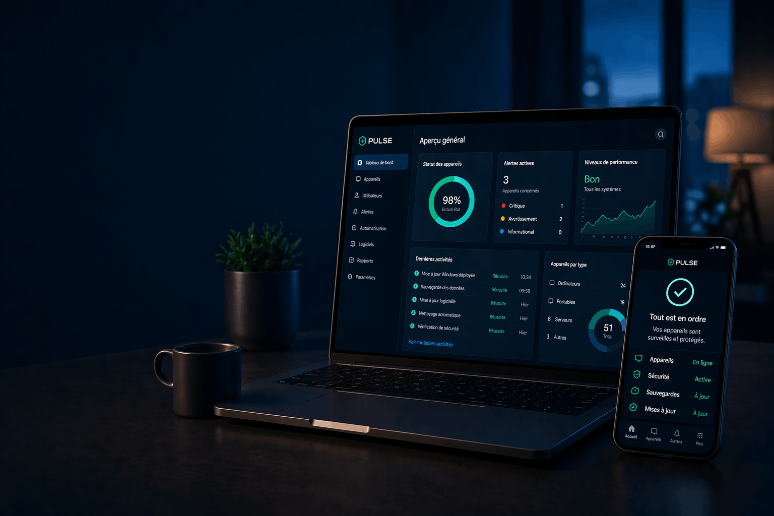 Oktalink Pulse — Supervision SIEM et SOC réactif